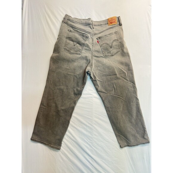 LEVI'S LEVI RIBCAGE STRAIGHT ANKLE BUTTON FLY DENIM JEANS WOMENS PLUS SIZE 18 W - Picture 2 of 6